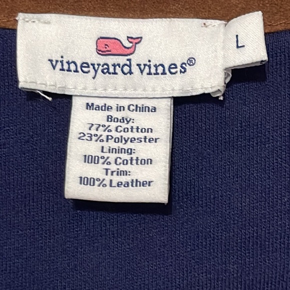 VINEYARD VINES QUILTED BLAZER STYLE LEATHER TRIM JACKET - Picture 7 of 7